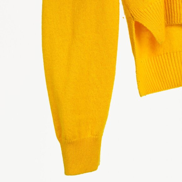 Dorothee Schumacher Yellow Cashmere Cold-Shoulder Cardigan - Picture 5 of 9